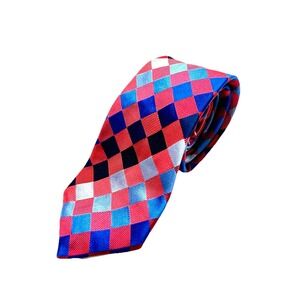 Turnbull & Asser Argyle Multicolor Men's Tie 100% Silk‎ Hand Made In England